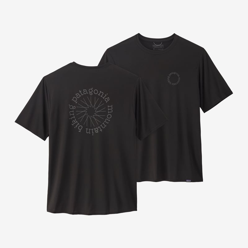Patagonia Men's Capilene® Cool Daily Graphic Shirt - Spoke Stencil: Black
