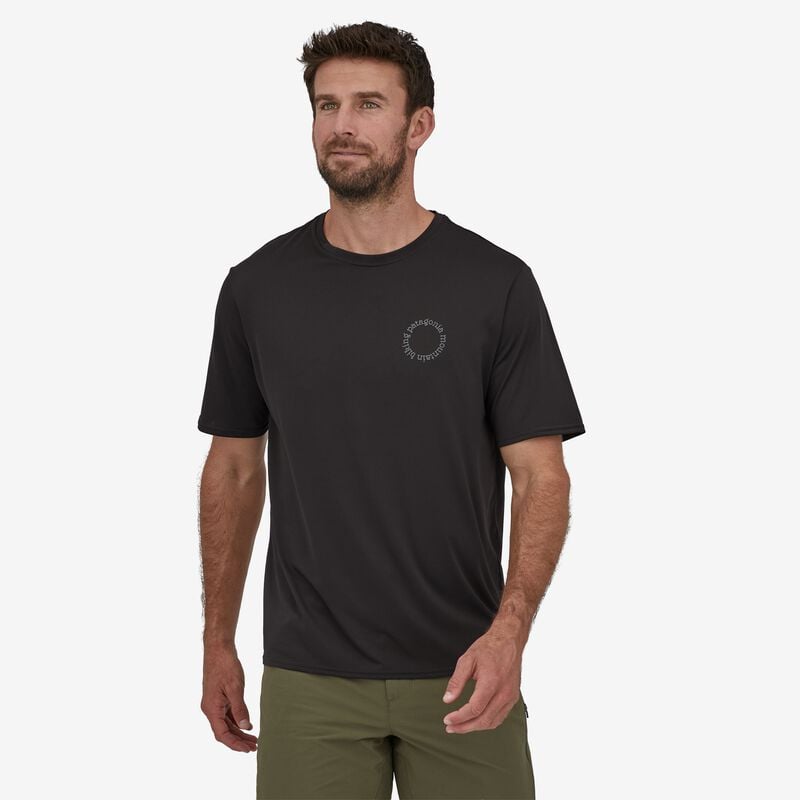 Patagonia Men's Capilene® Cool Daily Graphic Shirt - Spoke Stencil: Black