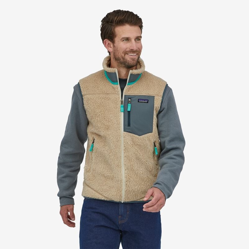 Patagonia Men's Classic Retro-X® Fleece Vest - Dark Natural w/Plume Grey