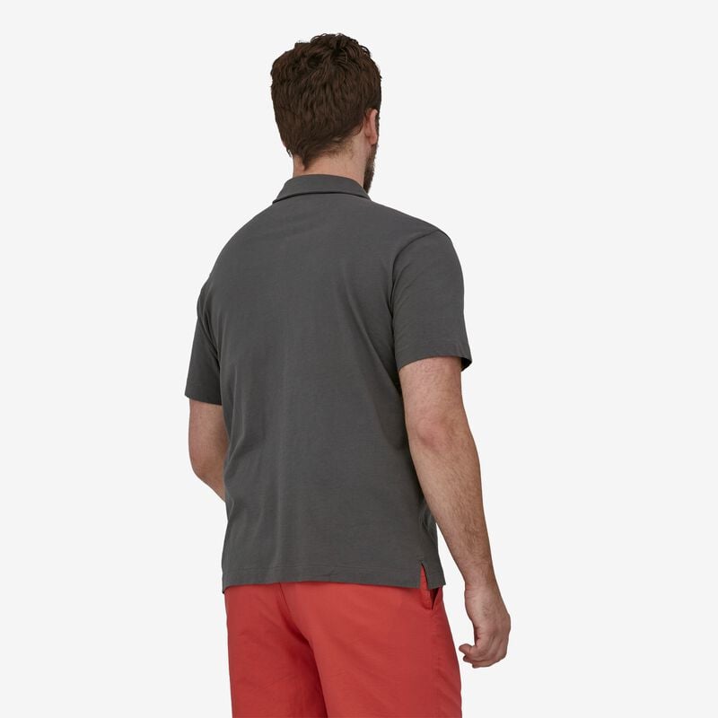 Patagonia Men's Cotton in Conversion Lightweight Polo Shirt - Mirror Stripe: Wavy Blue