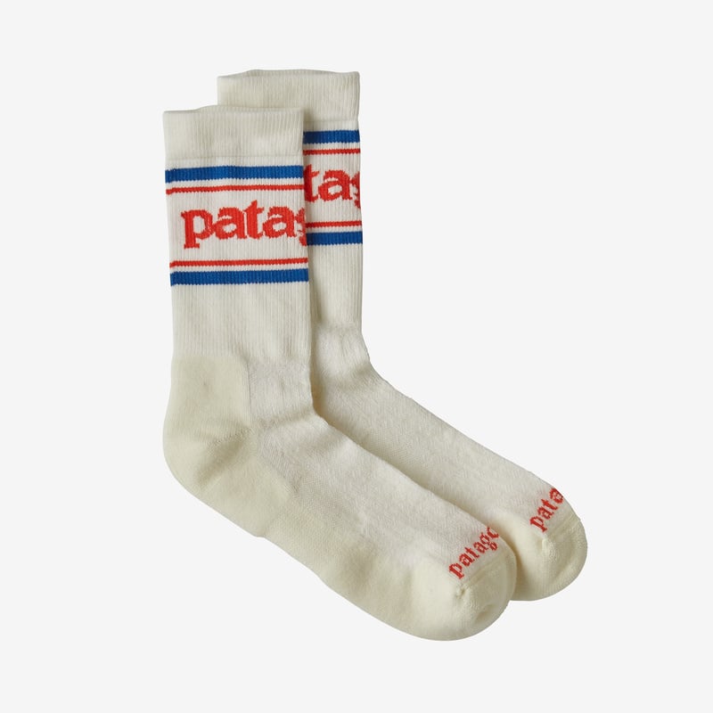 Patagonia Lightweight Merino Performance Crew Socks - Birch White