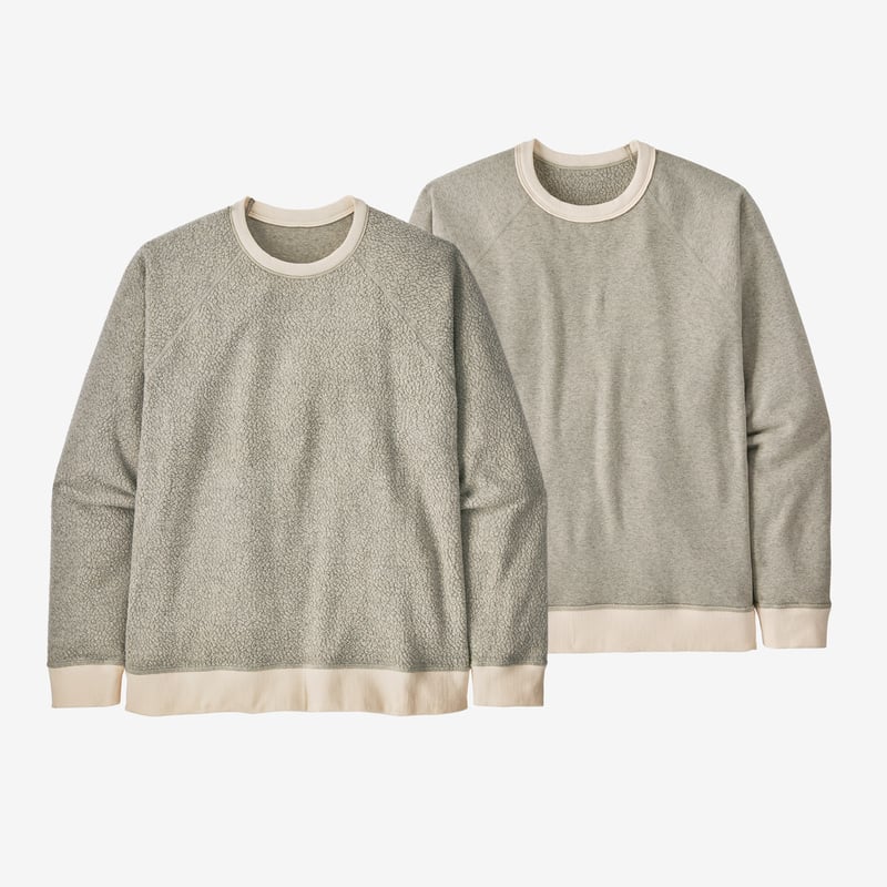 Patagonia Men's Reversible Shearling Fleece Crew - Natural