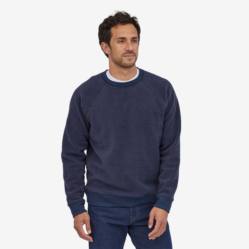 Patagonia Men's Reversible Shearling Fleece Crew - Natural