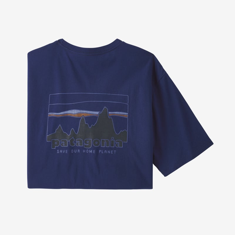Patagonia Men's '73 Skyline Organic T-Shirt - Sound Blue