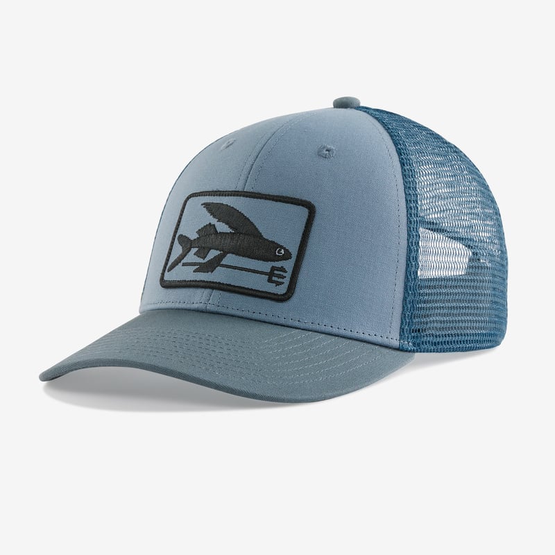Patagonia Flying Fish LoPro Trucker Hat - Flying Fish Fork: Light Plume Grey