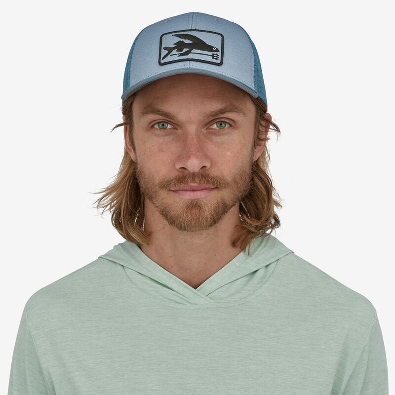 Patagonia Flying Fish LoPro Trucker Hat - Flying Fish Fork: Light Plume Grey