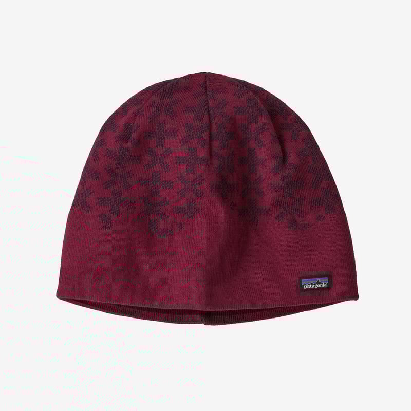 Patagonia Beanie Hat - Fitz Roy Snowfall: Wax Red