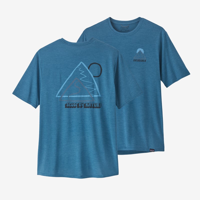 Patagonia Men's Capilene® Cool Daily Graphic Shirt - Slow Going: Wavy Blue X-Dye
