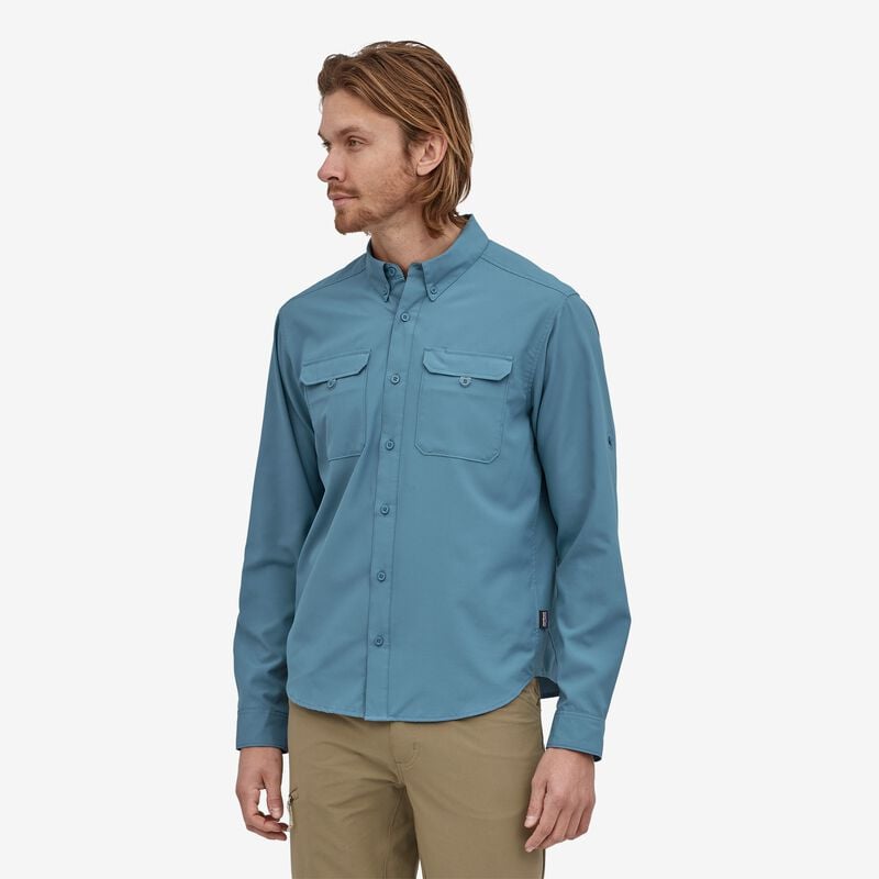 Patagonia Men's Long-Sleeved Self-Guided Hike Shirt - Pigeon Blue