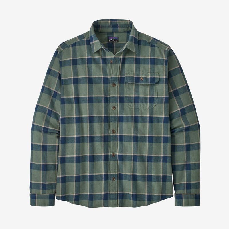 Patagonia Men's Long-Sleeved Cotton in Conversion Fjord Flannel Shirt - Graft: Hemlock Green
