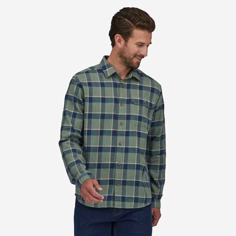 Patagonia Men's Long-Sleeved Cotton in Conversion Fjord Flannel Shirt - Graft: Hemlock Green