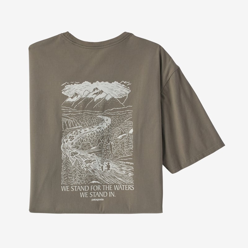 Patagonia Men's Stand Up™ Woodcut Organic T-Shirt - Garden Green