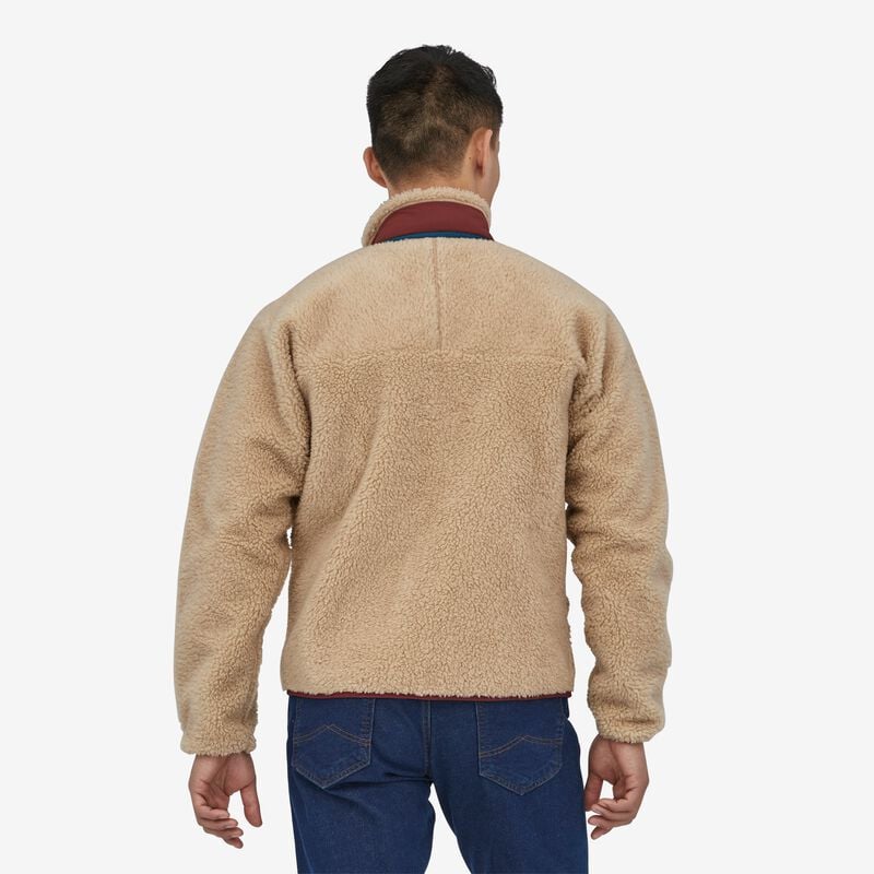 Patagonia Men's Classic Retro-X® Fleece Jacket - Dark Natural w/Sequoia Red