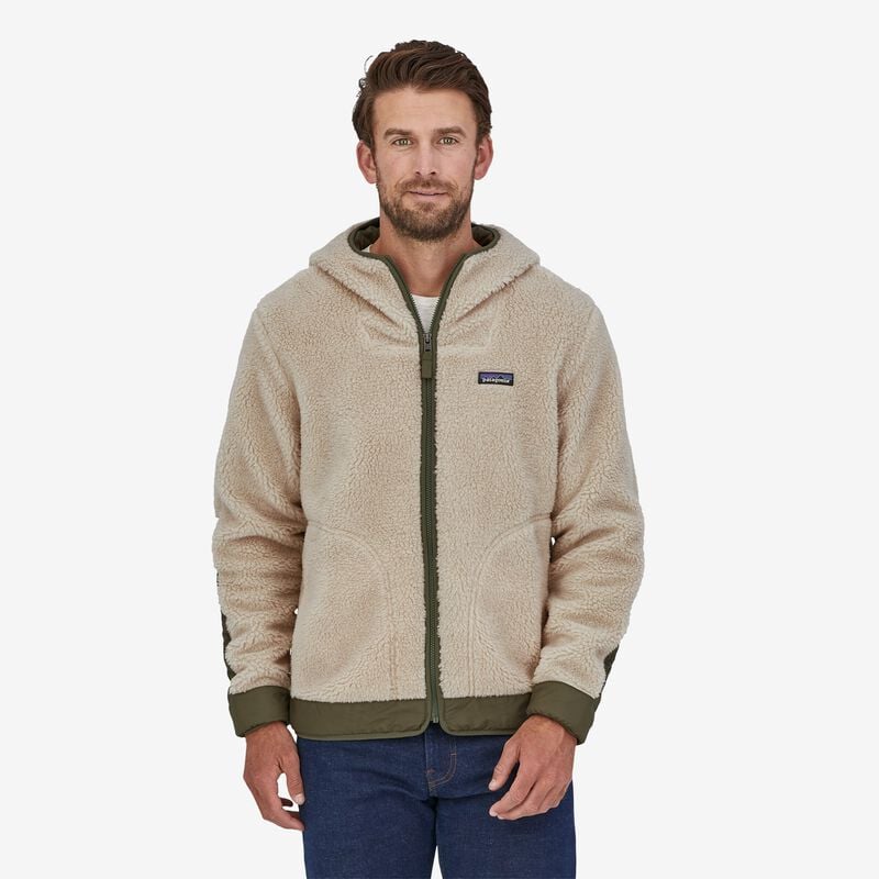Patagonia Men's Woolyester Pile Fleece Hoody - Natural