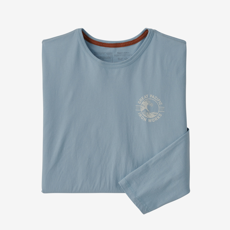 Patagonia Men's Long-Sleeved GPIW™ Crest Organic Baseball Tee - Steam Blue