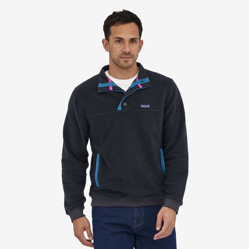Patagonia Men's Shearling Button Fleece Pullover - Pitch Blue