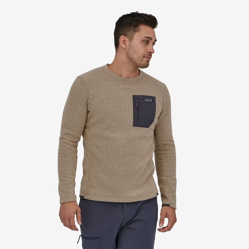 Patagonia Men's R1® Air Fleece Crew - Oar Tan