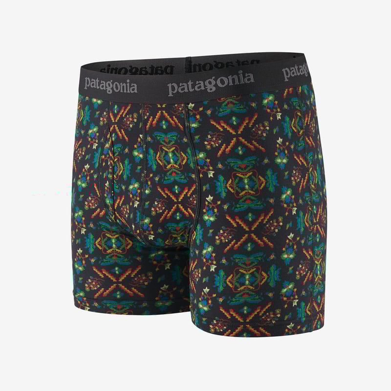 Patagonia Men's Essential Boxer Briefs - 3" - Forest Floor: Ink Black