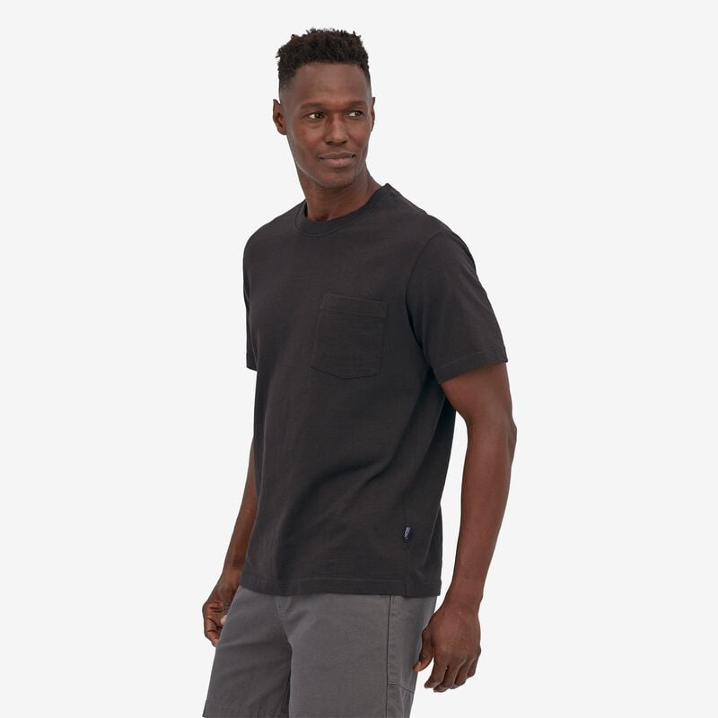 Patagonia Men's Cotton in Conversion Midweight Pocket Tee - Skater Stripe: Hemlock Green