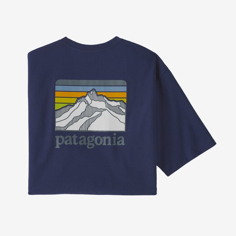 Patagonia Men's Line Logo Ridge Pocket Responsibili-Tee® - Sound Blue