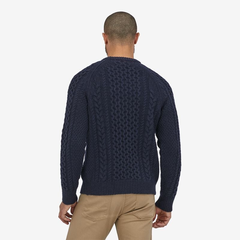 Patagonia Recycled Wool Cable-Knit Crewneck Sweater - Natural