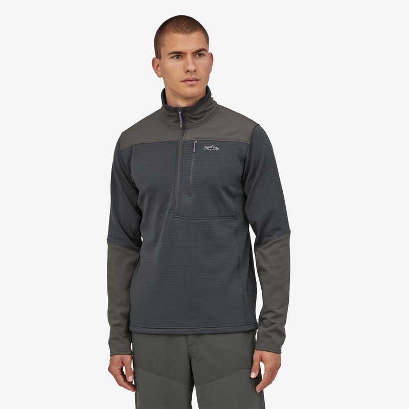 Patagonia Men's Long-Sleeved R1® Fitz Roy 1/4-Zip - Pitch Blue