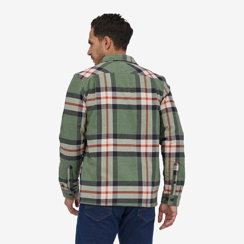 Patagonia Men's Insulated Organic Cotton Midweight Fjord Flannel Shirt - Forestry: Hemlock Green