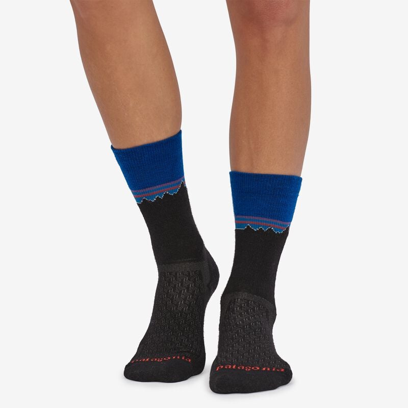 Patagonia Lightweight Merino Performance Crew Socks - Color Block: Cabin Gold