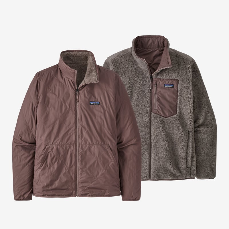 Patagonia Men's Reversible Woolyester Pile Fleece Jacket - Furry Taupe