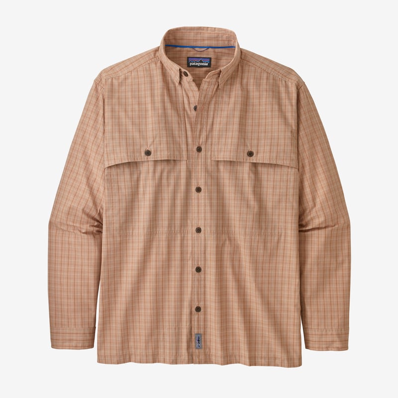 Patagonia Men's Long-Sleeved Island Hopper Shirt - Threadfin: Pampas Tan