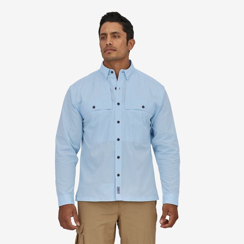Patagonia Men's Long-Sleeved Island Hopper Shirt - Threadfin: Pampas Tan
