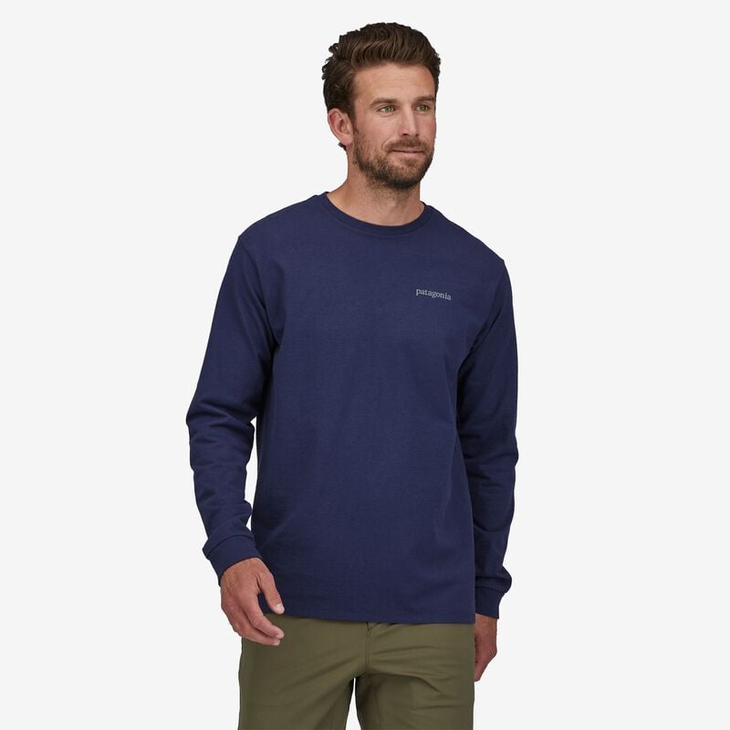 Patagonia Men's Long-Sleeved Line Logo Ridge Responsibili-Tee® - Sound Blue