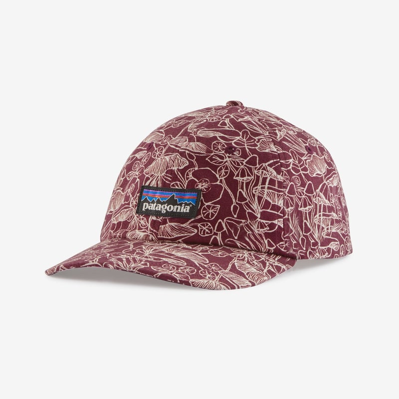 Patagonia P-6 Label Trad Cap - Mushroom Forest Batik: Sequoia Red