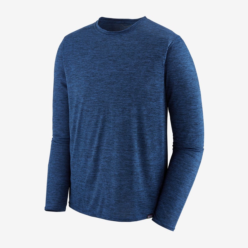 Patagonia Men's Long-Sleeved Capilene® Cool Daily Shirt - Viking Blue - Navy Blue X-Dye