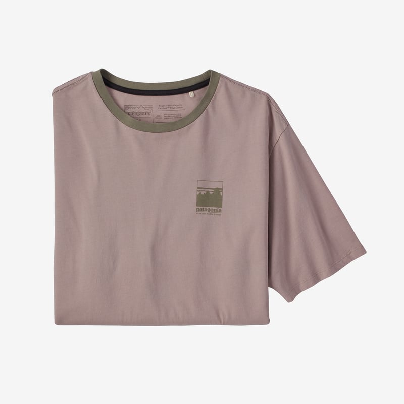 Patagonia Men's Alpine Icon Regenerative Organic Certified™ Cotton T-Shirt - Stingray Mauve
