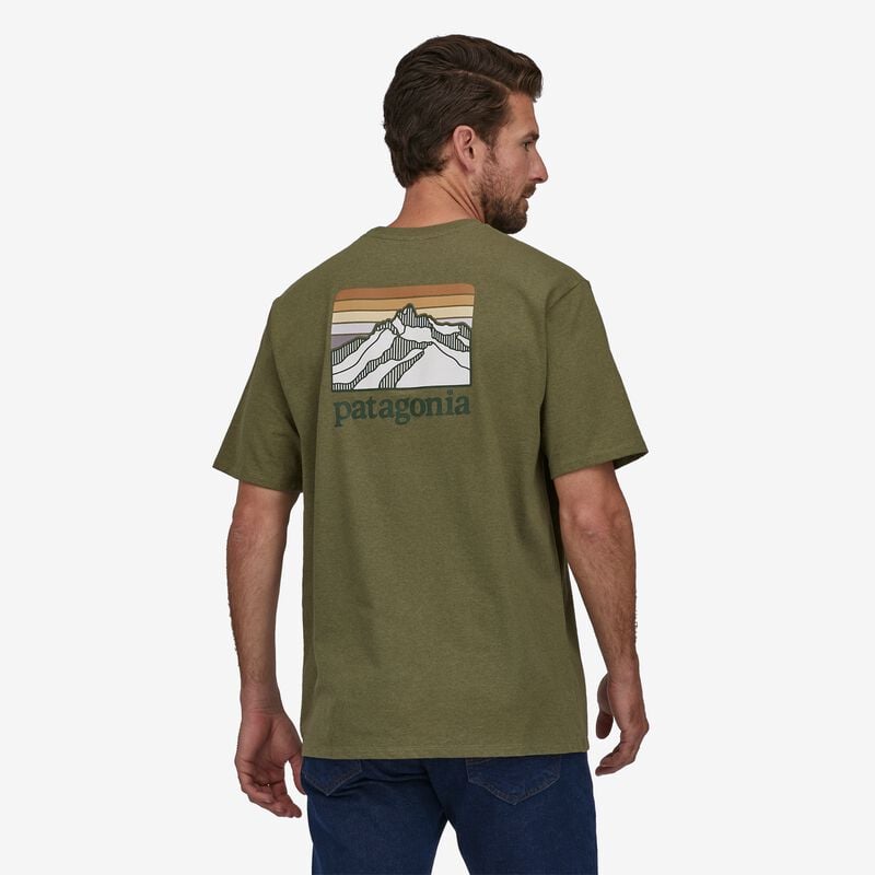 Patagonia Men's Line Logo Ridge Pocket Responsibili-Tee® - Wyoming Green