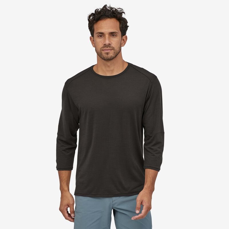 Patagonia Men's Merino 3/4-Sleeved Bike Jersey - Black