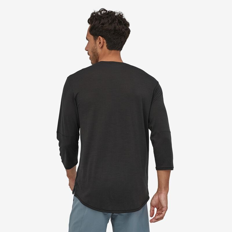 Patagonia Men's Merino 3/4-Sleeved Bike Jersey - Black