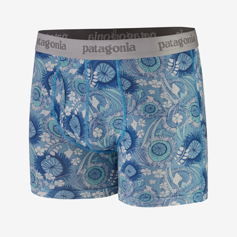 Patagonia Men's Essential Boxer Briefs - 3" - Rincon Hunt Small: Anacapa Blue