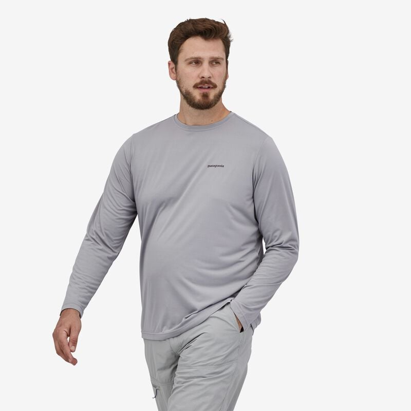 Patagonia Men's Long-Sleeved Capilene® Cool Daily Fish Graphic Shirt - Fitz Roy Tarpon: Lago Blue