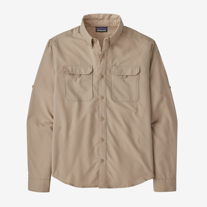 Patagonia Men's Long-Sleeved Self-Guided Hike Shirt - Oar Tan