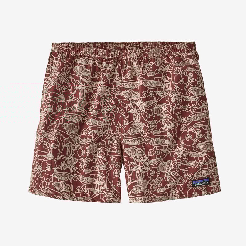 Patagonia Men's Baggies™ Shorts - 5" - Mushroom Forest Batik: Sequoia Red