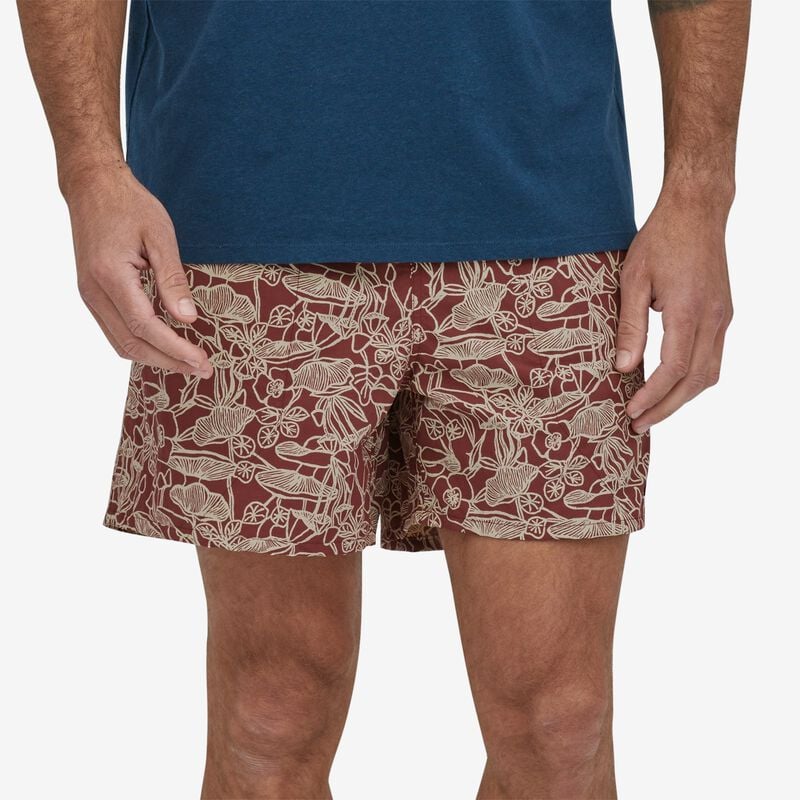 Patagonia Men's Baggies™ Shorts - 5" - Mushroom Forest Batik: Sequoia Red