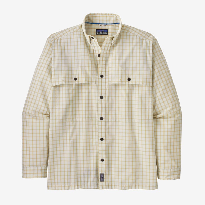 Patagonia Men's Long-Sleeved Island Hopper Shirt - Threadfin: Birch White