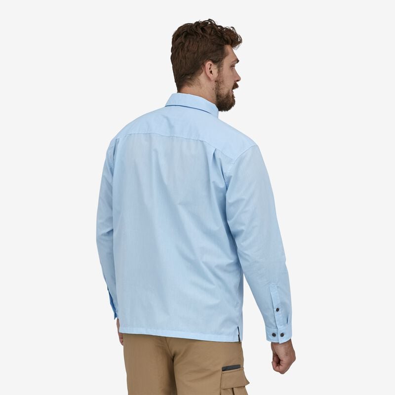 Patagonia Men's Long-Sleeved Island Hopper Shirt - Threadfin: Birch White