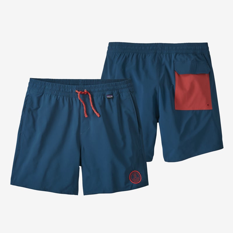 Patagonia Men's Hydropeak Volley Shorts - 16" - Peak Protector Badge: Tidepool Blue