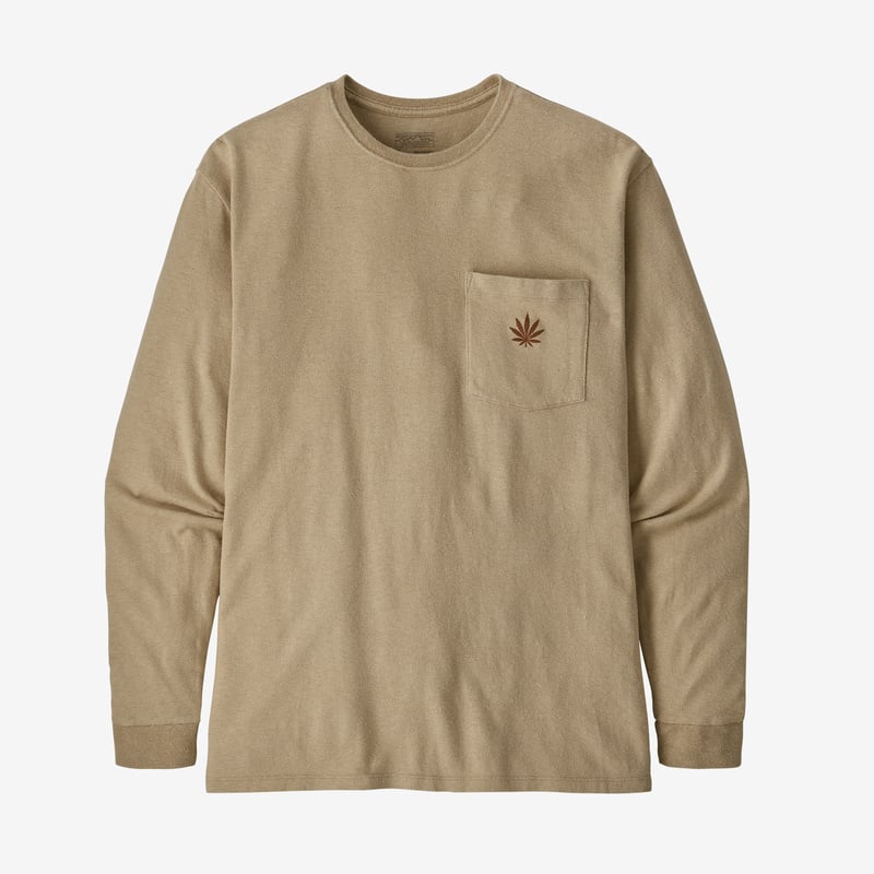Patagonia Men's Long-Sleeved Work Pocket T-Shirt - Hemp Leaf: El Cap Khaki