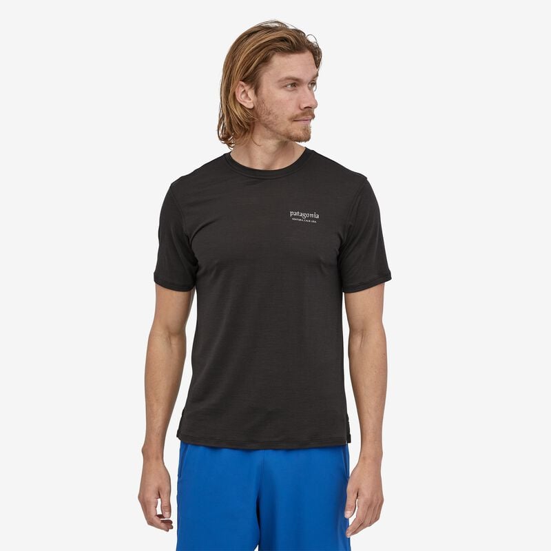 Patagonia Men's Capilene® Cool Merino Graphic Shirt - Heritage Header: Black