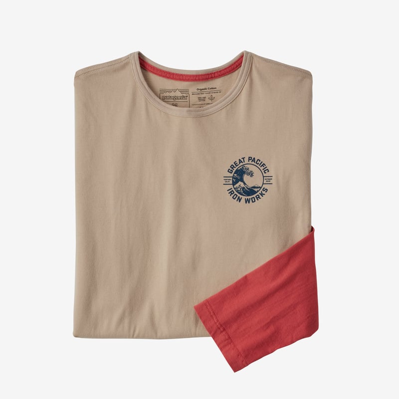 Patagonia Men's Long-Sleeved GPIW™ Crest Organic Baseball Tee - Oar Tan