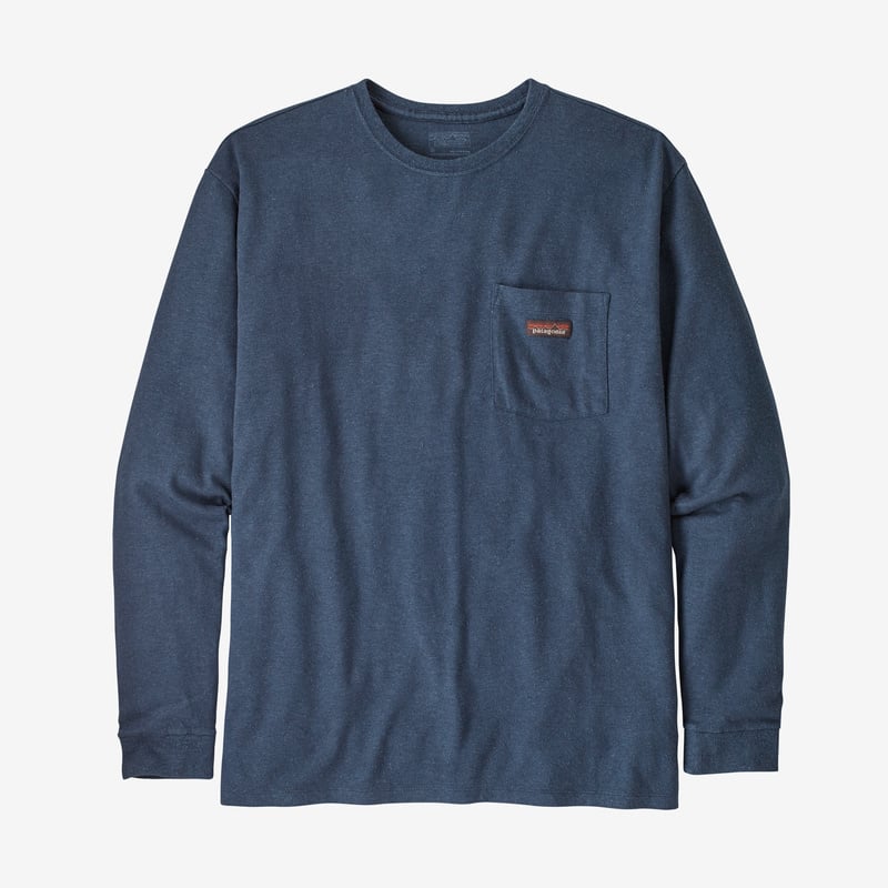 Patagonia Men's Long-Sleeved Work Pocket T-Shirt - Stone Blue